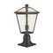 Z-Lite Talbot 1 Light Outdoor Pier Mounted Fixture, Oil Rubbed Bronze And Seedy 579PHMR-533PM-ORB - alternate 5